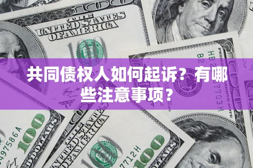 北京共同债权人如何起诉？有哪些注意事项？