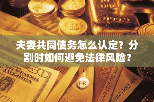 北京夫妻共同债务怎么认定？分割时如何避免法律风险？